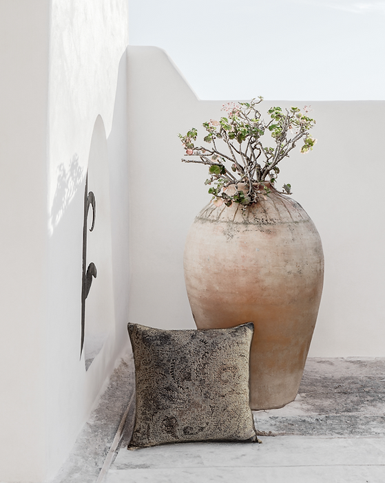 Zeugma Gri Şal Desen Kırlent