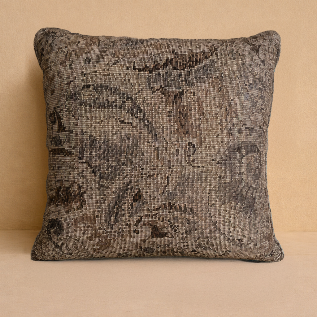 Zeugma Gri Şal Desen Kırlent