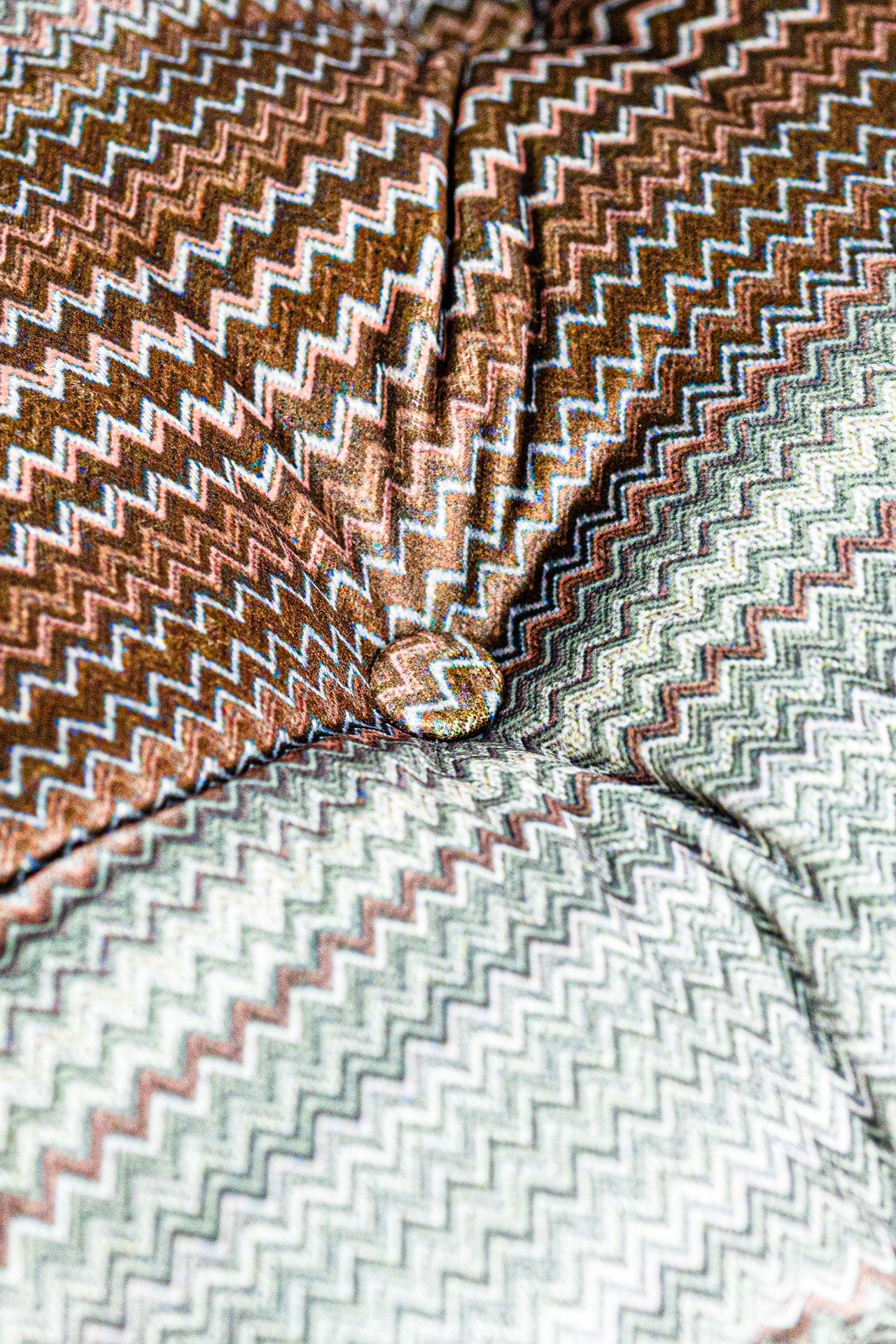 Zigzag Bisküvi Minder - Kahve