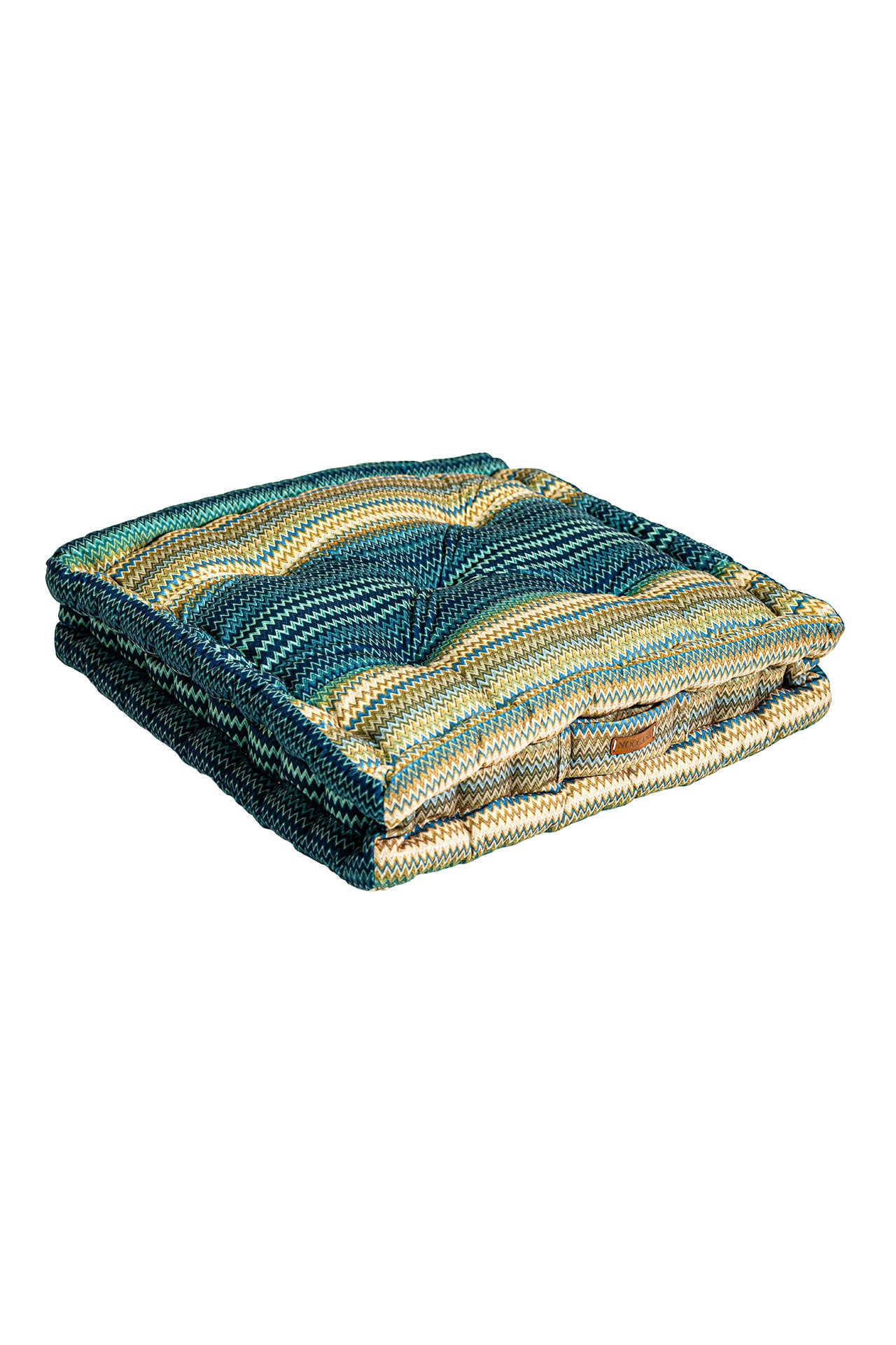 Zigzag Bisküvi Minder - Mavi