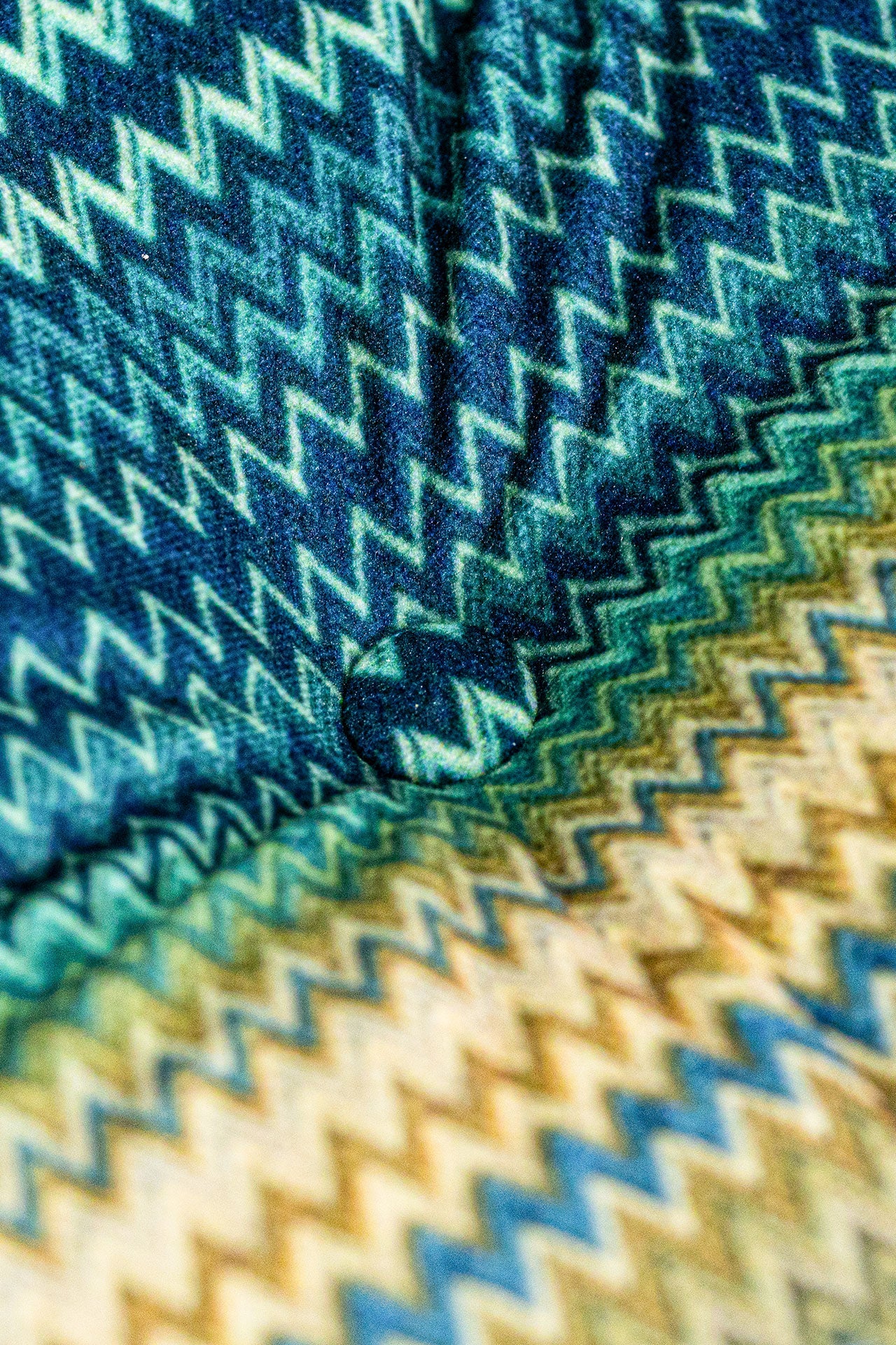 Zigzag Bisküvi Minder - Mavi