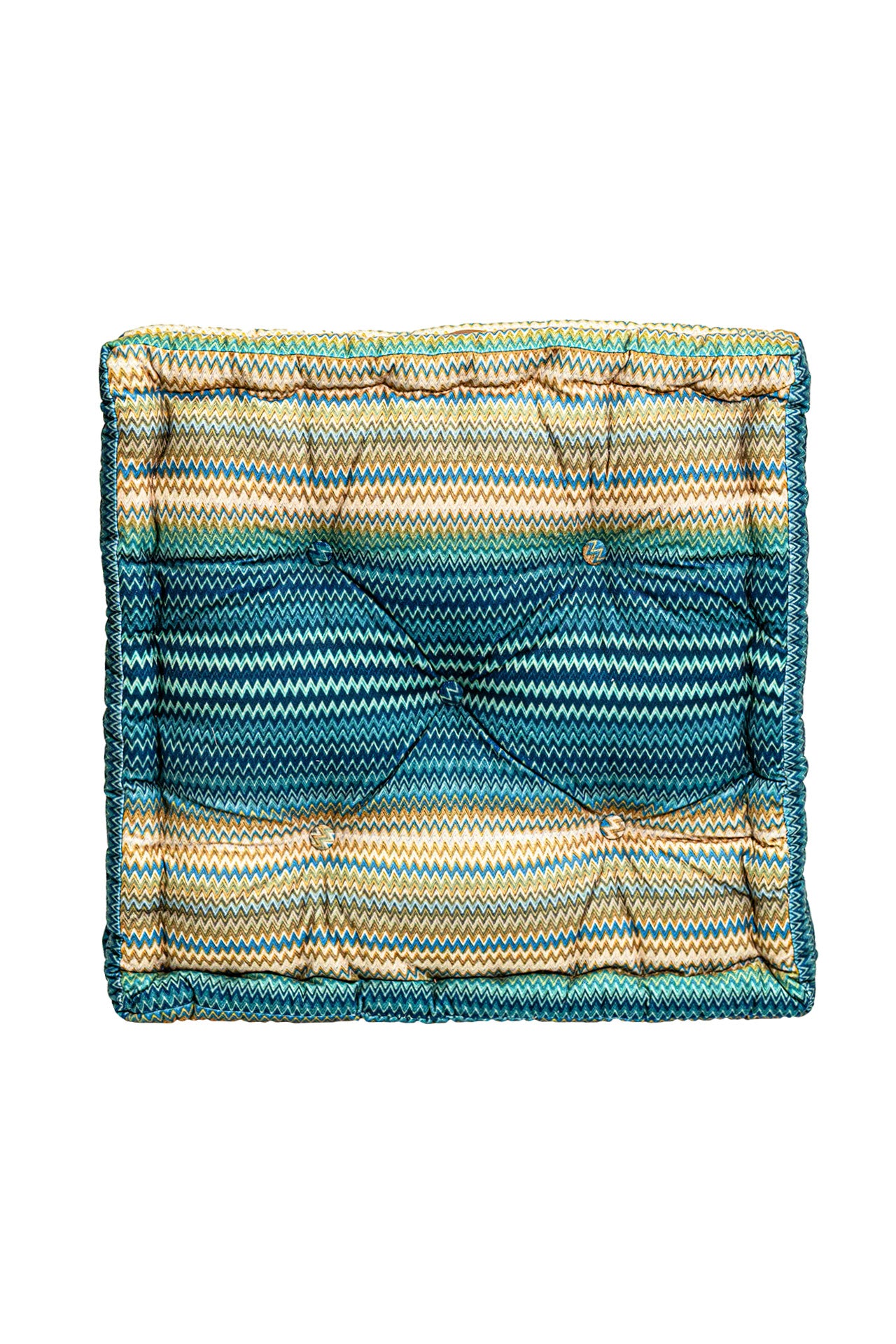 Zigzag Bisküvi Minder - Mavi