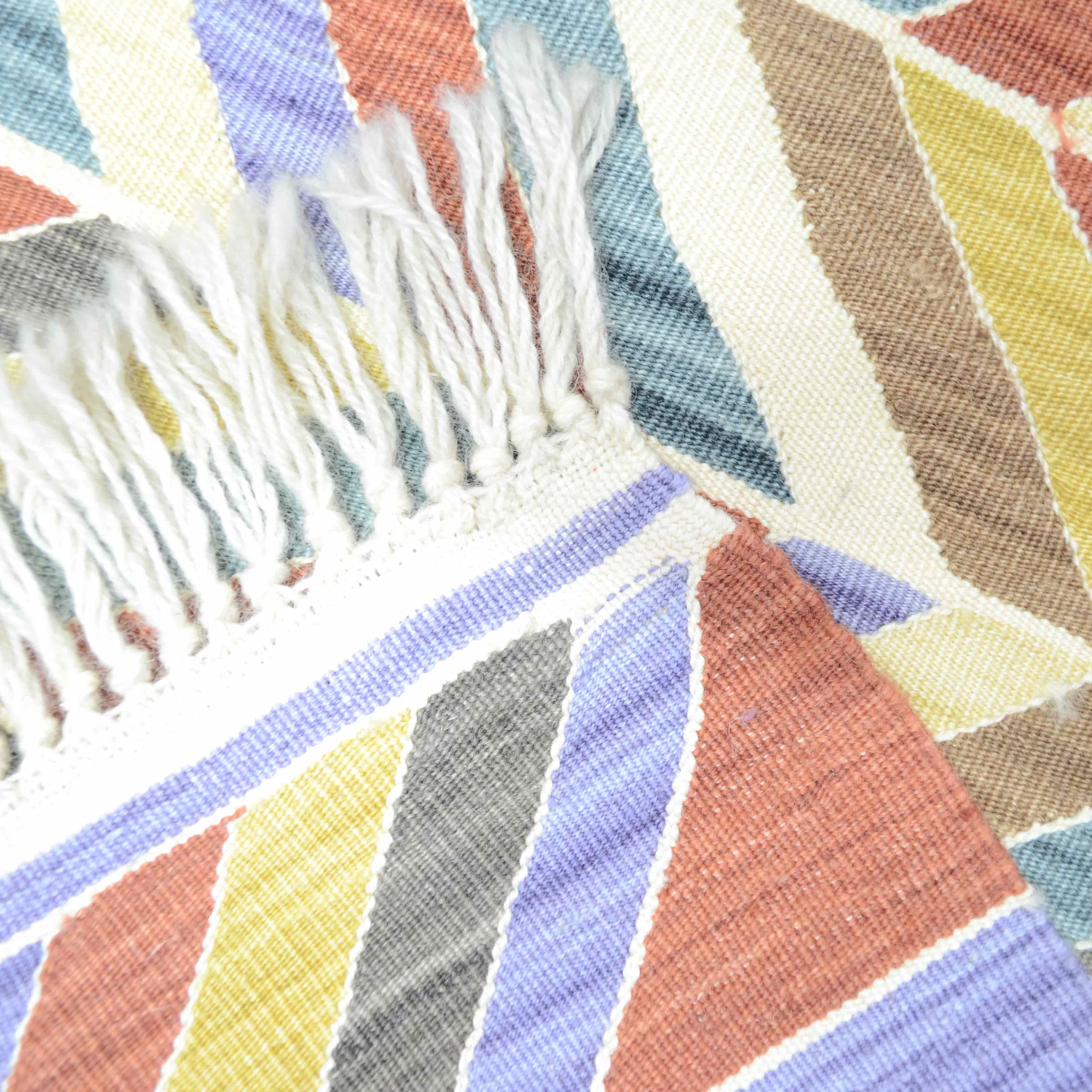 Zikzak Desenli El Dokuma Uşak Kilim Yolluk