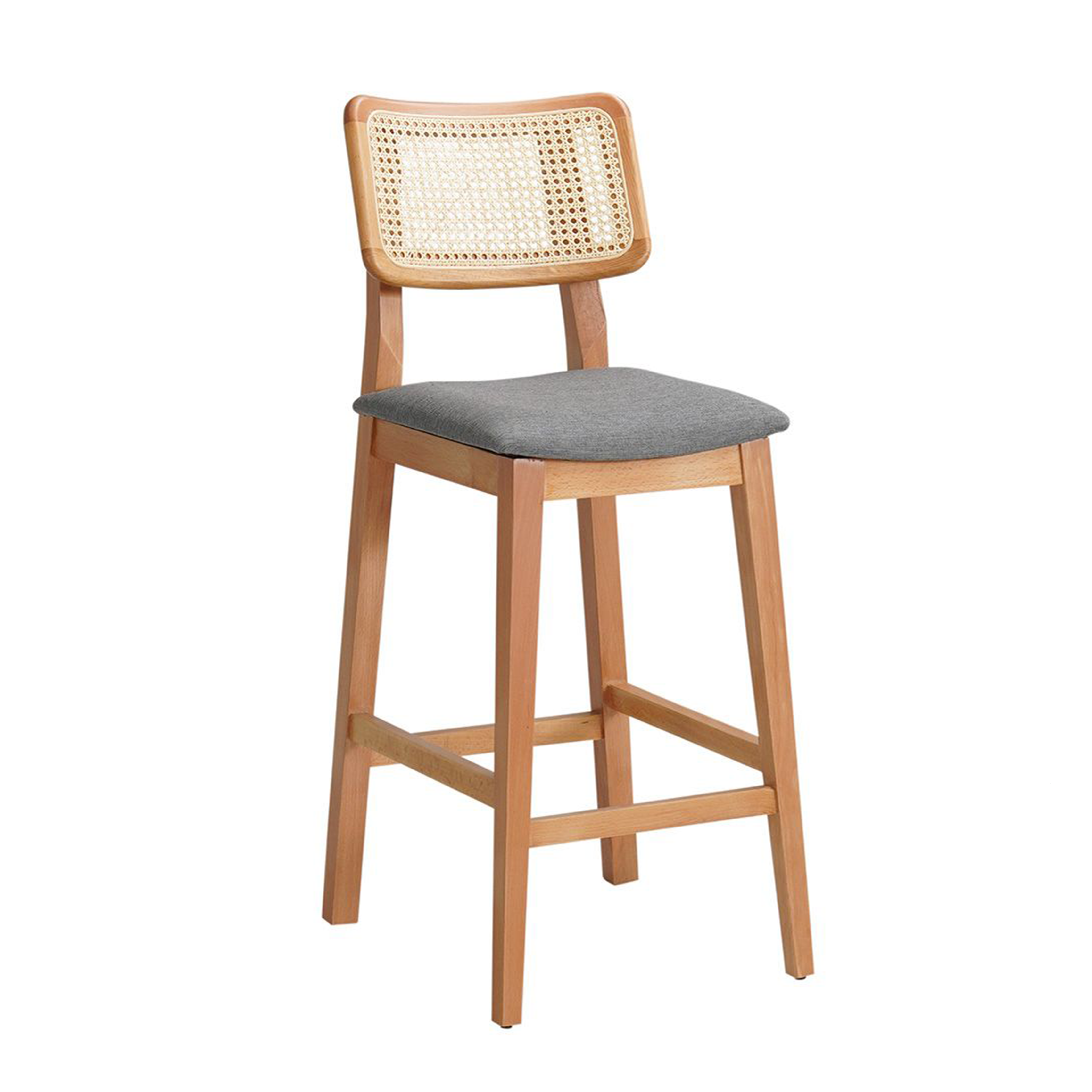 Zion Hasırlı Bar Sandalyesi-Bar Sandalyesi-Valnott-NowShopFun