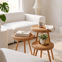 Premium Rattan 3'lü Sehpa Seti