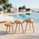 Premium Rattan 3'lü Sehpa Seti