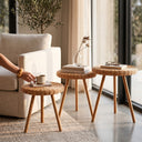 Premium Rattan 3'lü Sehpa Seti