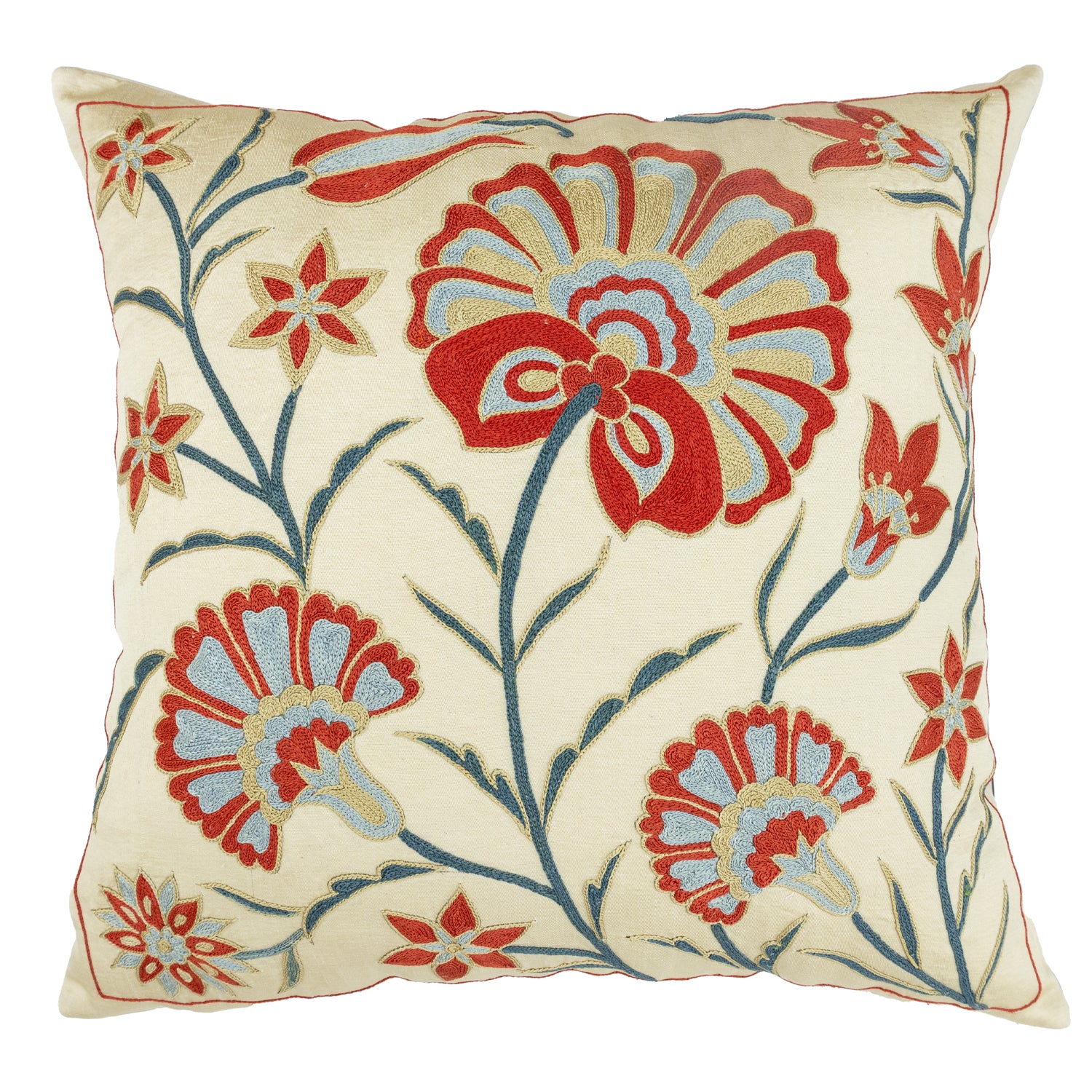 Zuhra El Yapımı İpek Kırlent 50x50 cm-Yastık & Kırlent-Soho Antiq-NowShopFun