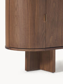 Zumi Masif Ahşap Dressoir, Oval Köşeli ve Mermer Tablalı 160 cm