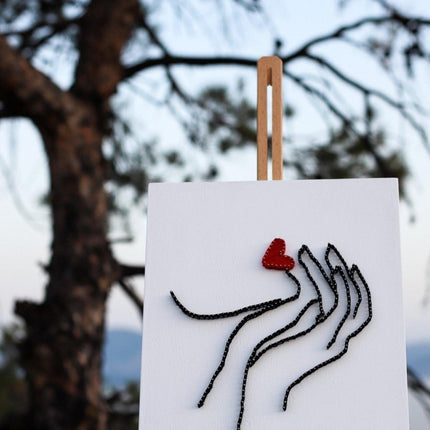 1çivi - String Art & Line Art Tablo - Kiss - Tablo