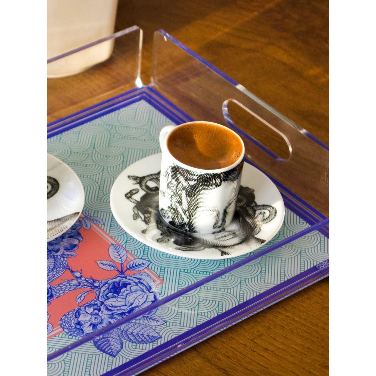 Akrilik Tepsi Mor Oblik