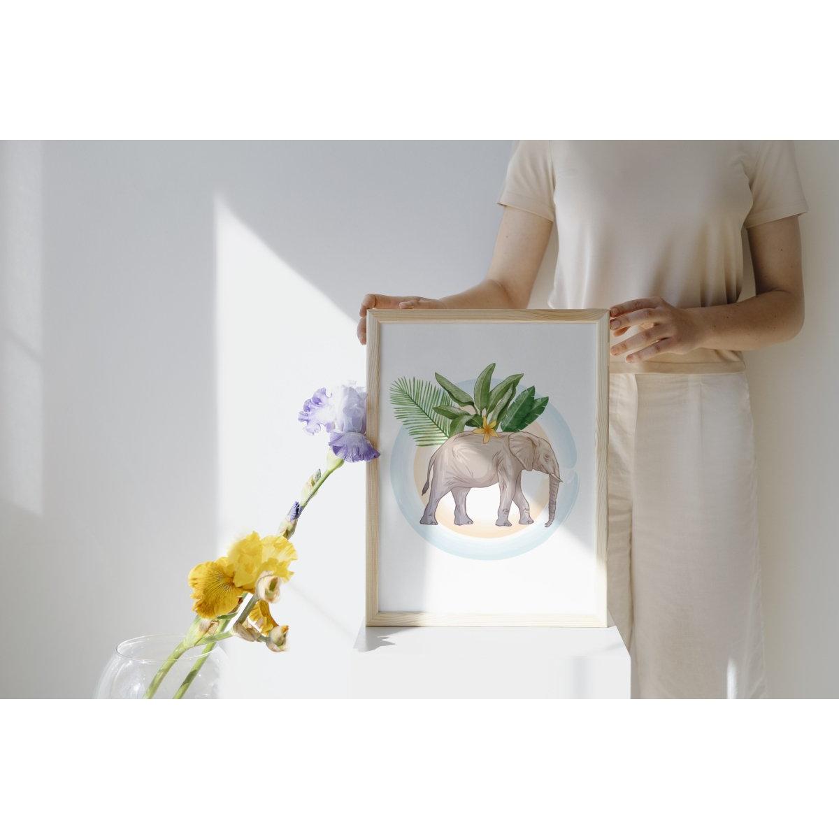 Animal Fil Çerçeveli Tablo