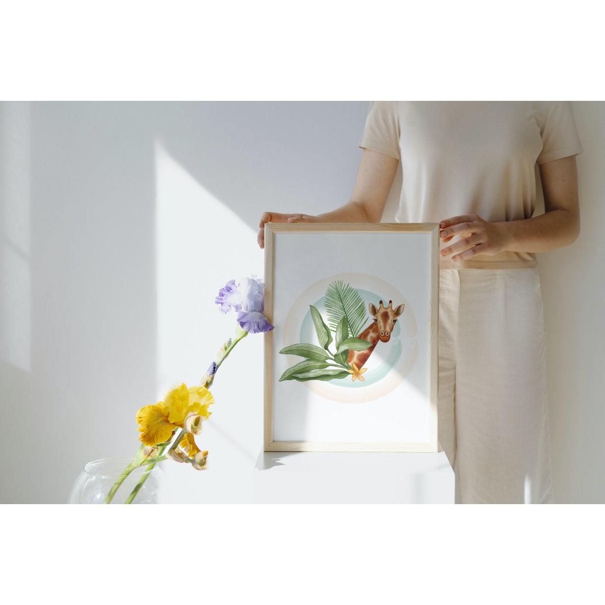 Animal Zürafa Çerçeveli Tablo