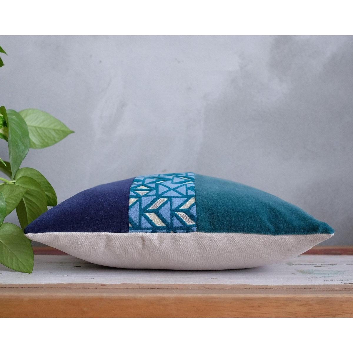 Art Deco Mavi Özel Tasarım Unique Yastık Kılıfı