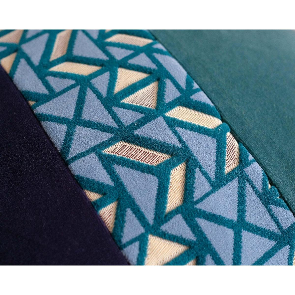 Art Deco Mavi Özel Tasarım Unique Yastık Kılıfı