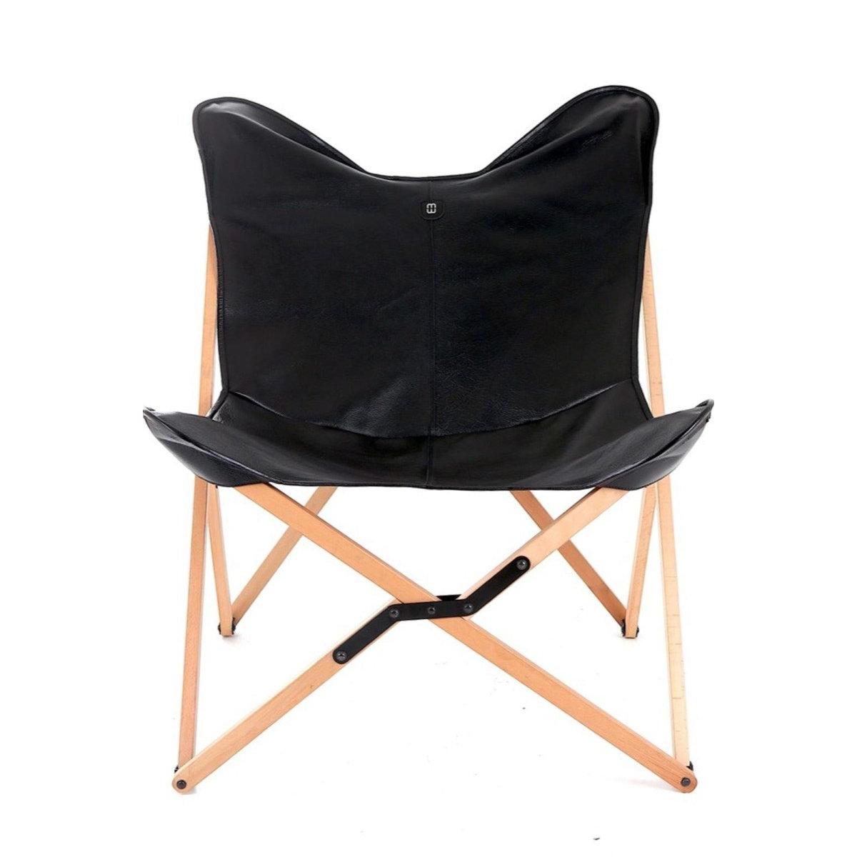 Black Colour Tripolina Katlanır Sandalye