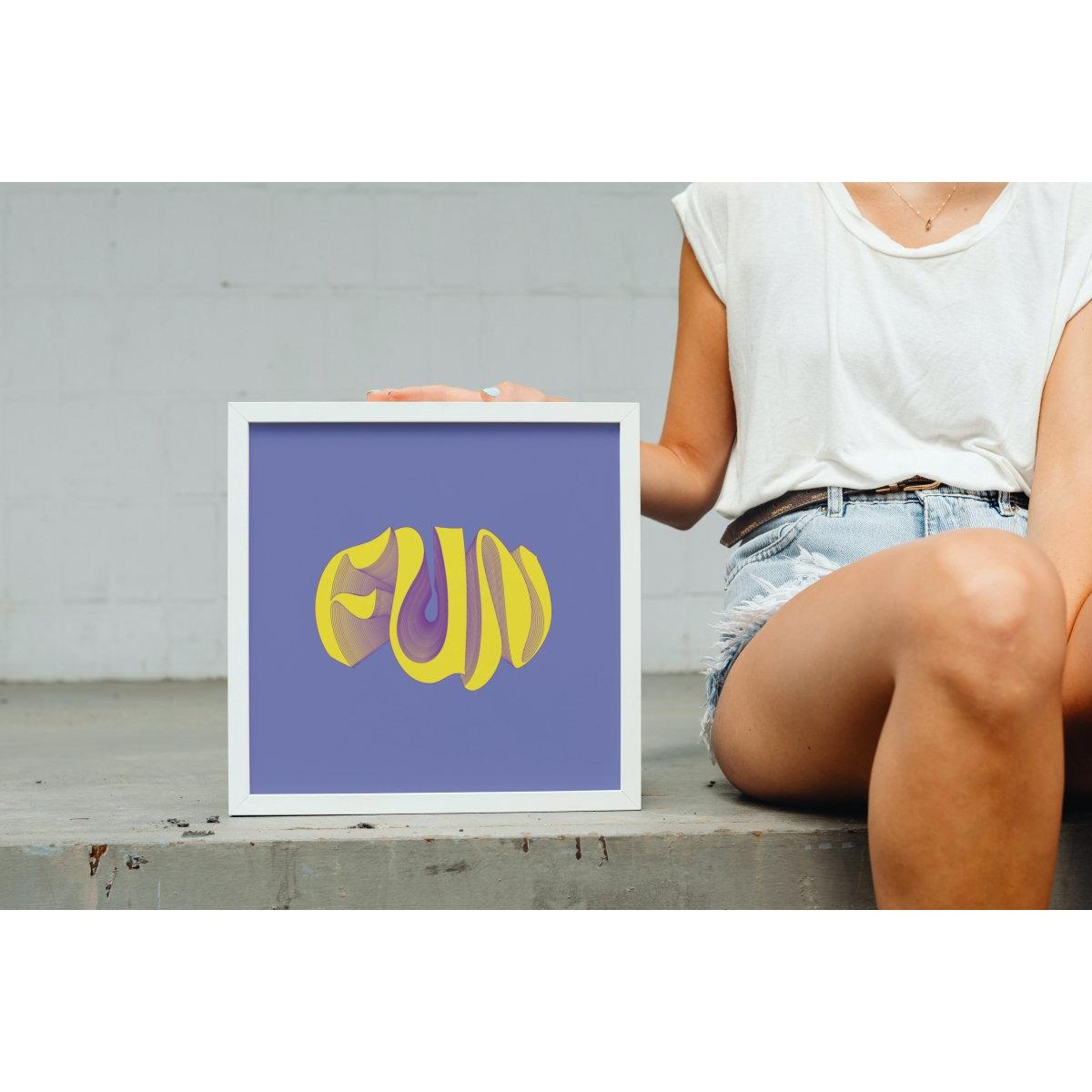 Colorful Word Beyaz Çerçeveli Tablo