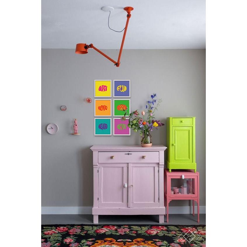 Colorful Word Beyaz Çerçeveli Tablo