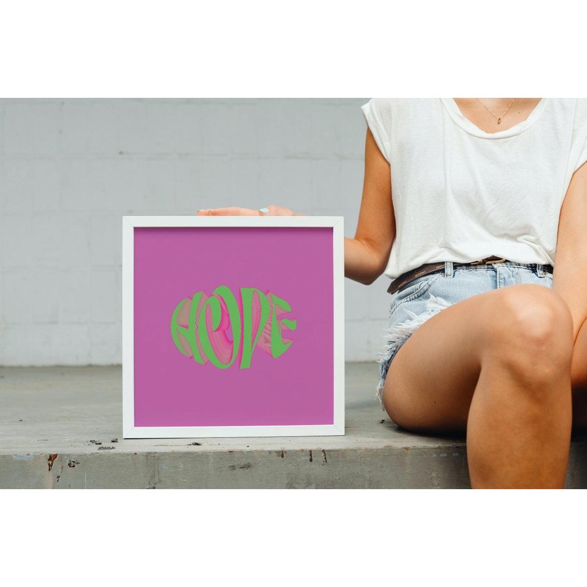 Colorful Word Beyaz Çerçeveli Tablo