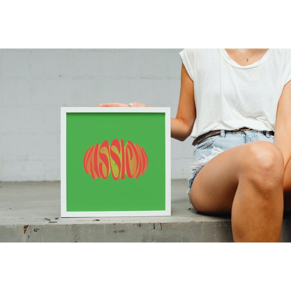 Colorful Word Beyaz Çerçeveli Tablo