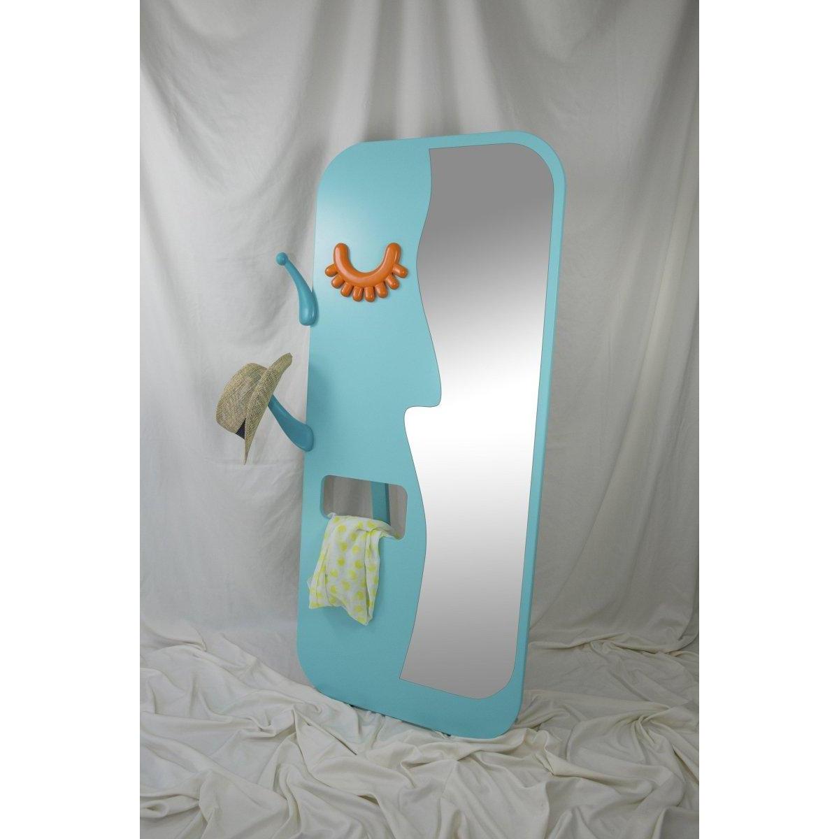 Face to Face L Turkuaz Ayna ve Askılık