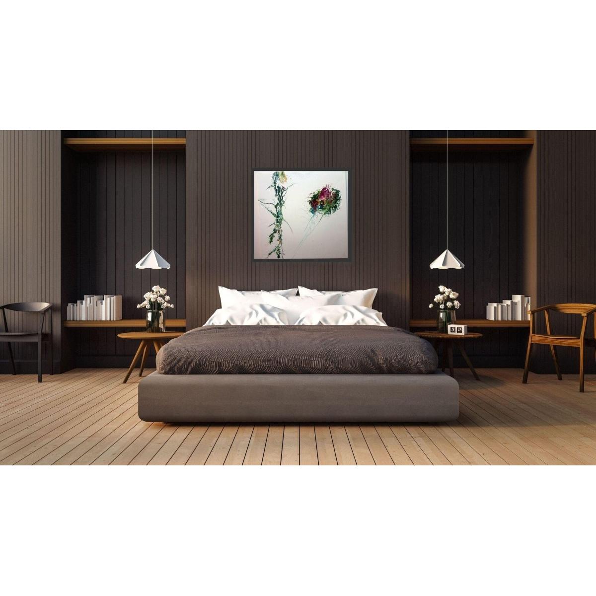 Flying I -Akrilik Boyama 40x40 cm Kare Soyut Kanvas Tablo