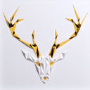 Golden Antlers - White/Gold Tablo