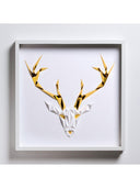 Golden Antlers - White/Gold Tablo