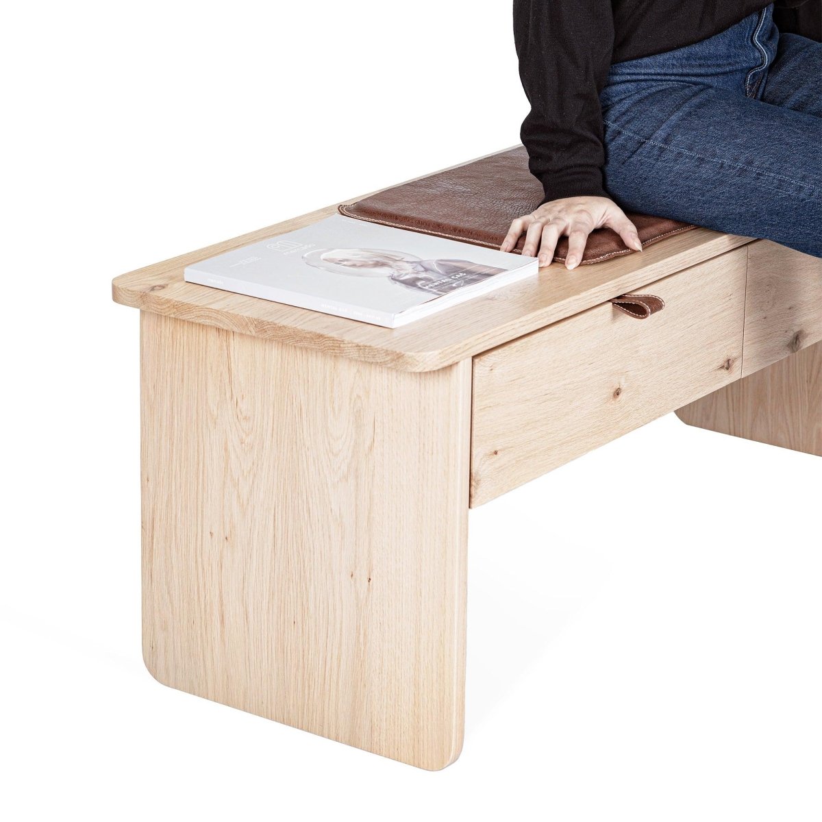 Ananas Hol Bank Çekmeceli Masif Meşe