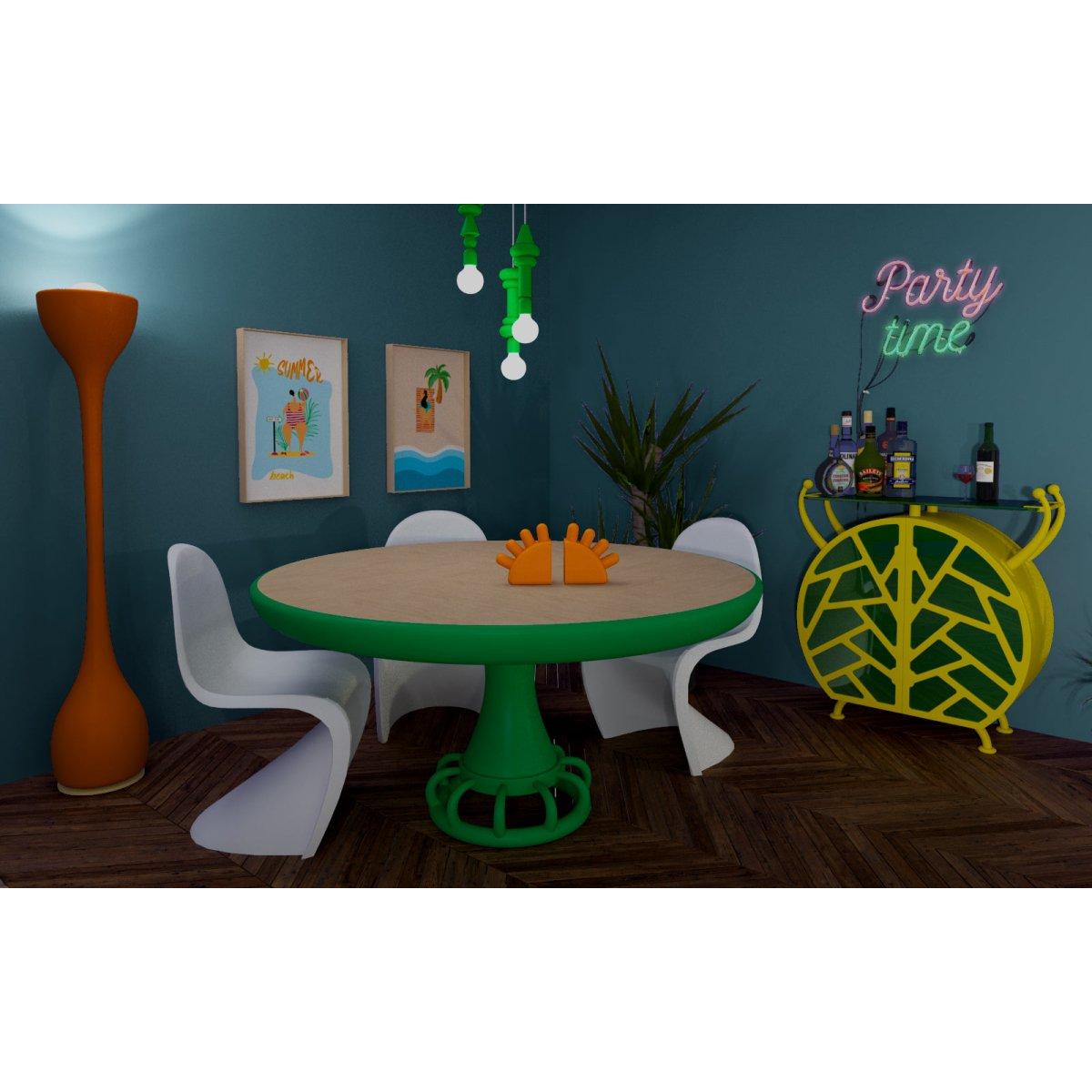 Jellyfish Yeşil Yuvarklak Masa