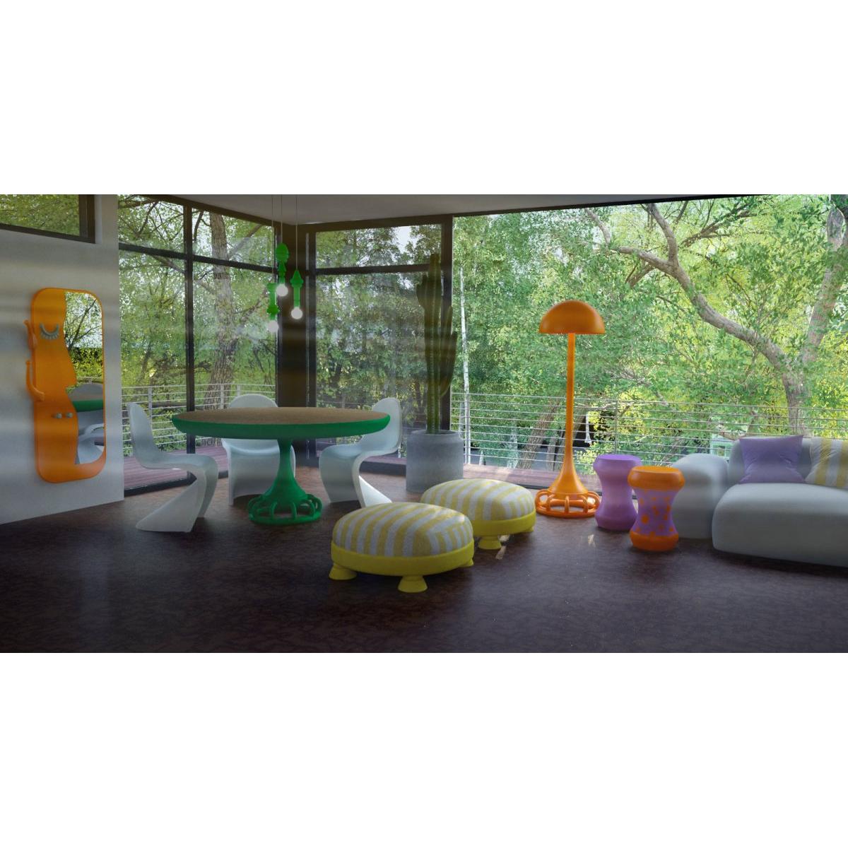 Jellyfish Yeşil Yuvarklak Masa