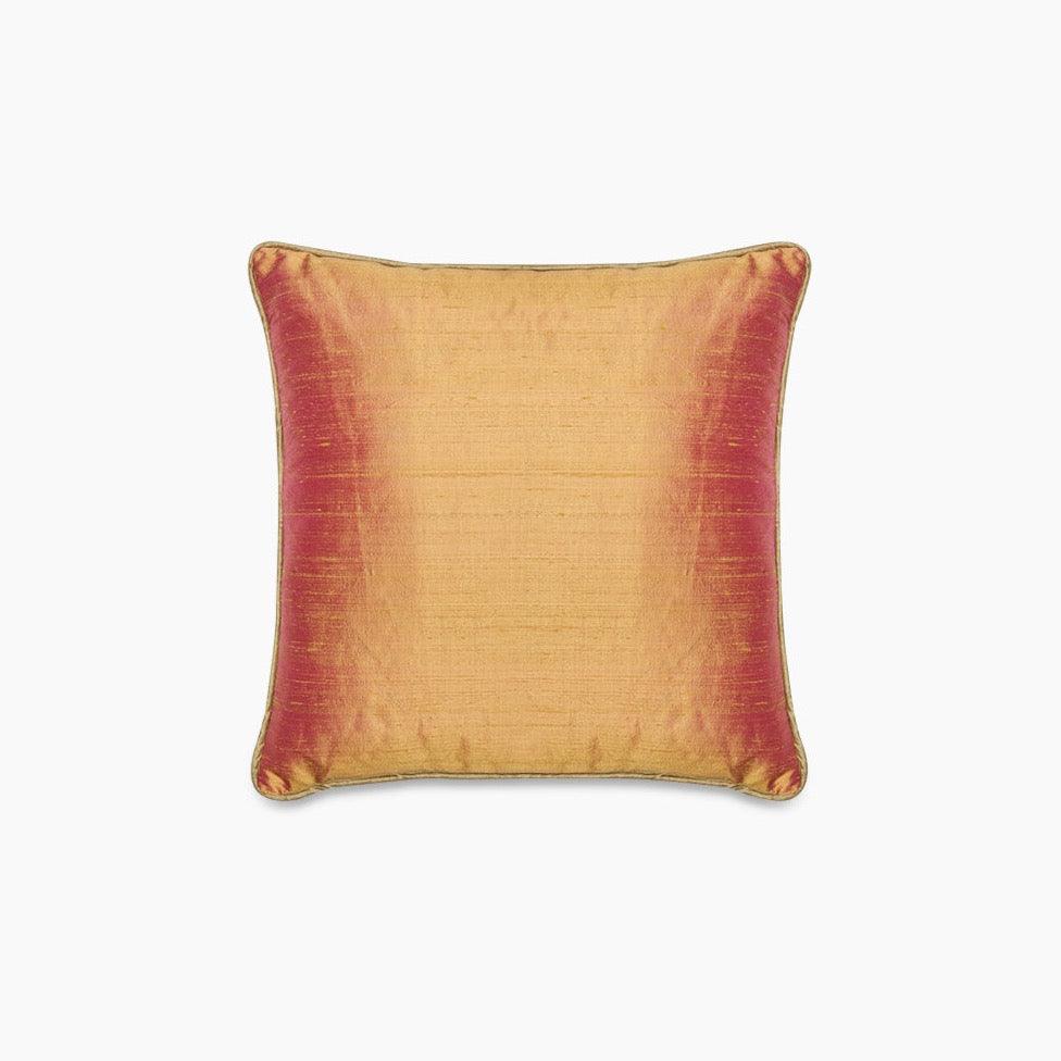 Kare Turuncu İpek Şantuk Yastık