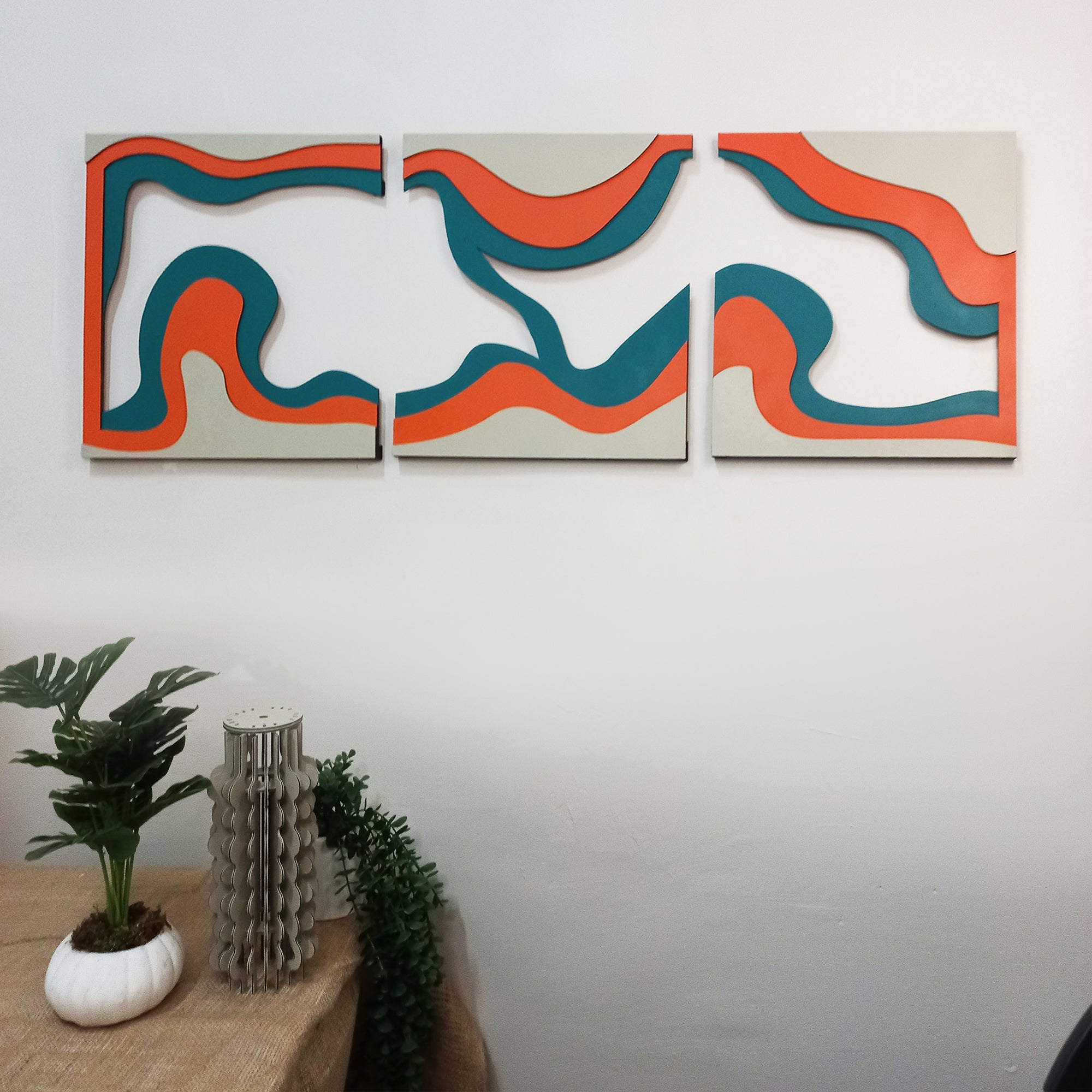 Laure Turuncu 3'lü Tablo