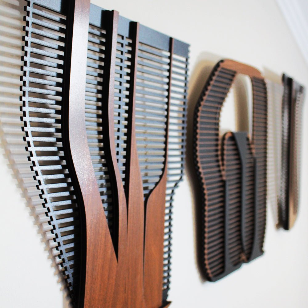 Öz Ceviz Siyah 3'lü Tablo