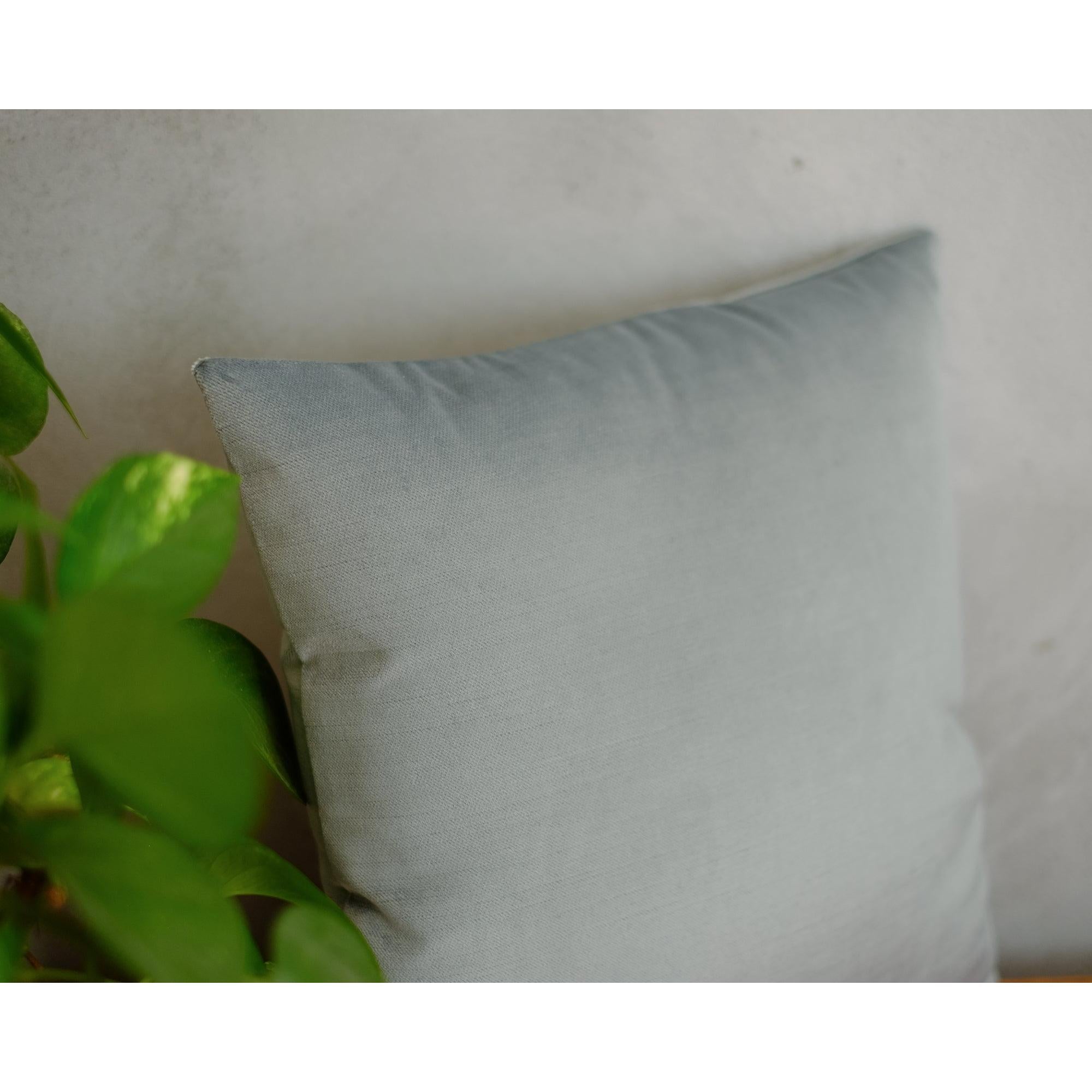 Persan Kumaş, Buz Mavisi Mat Kadife Yastık Kılıfı