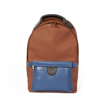 ALLBYB - Grace Leather Backpack Blue pocket - Sırt Çantası