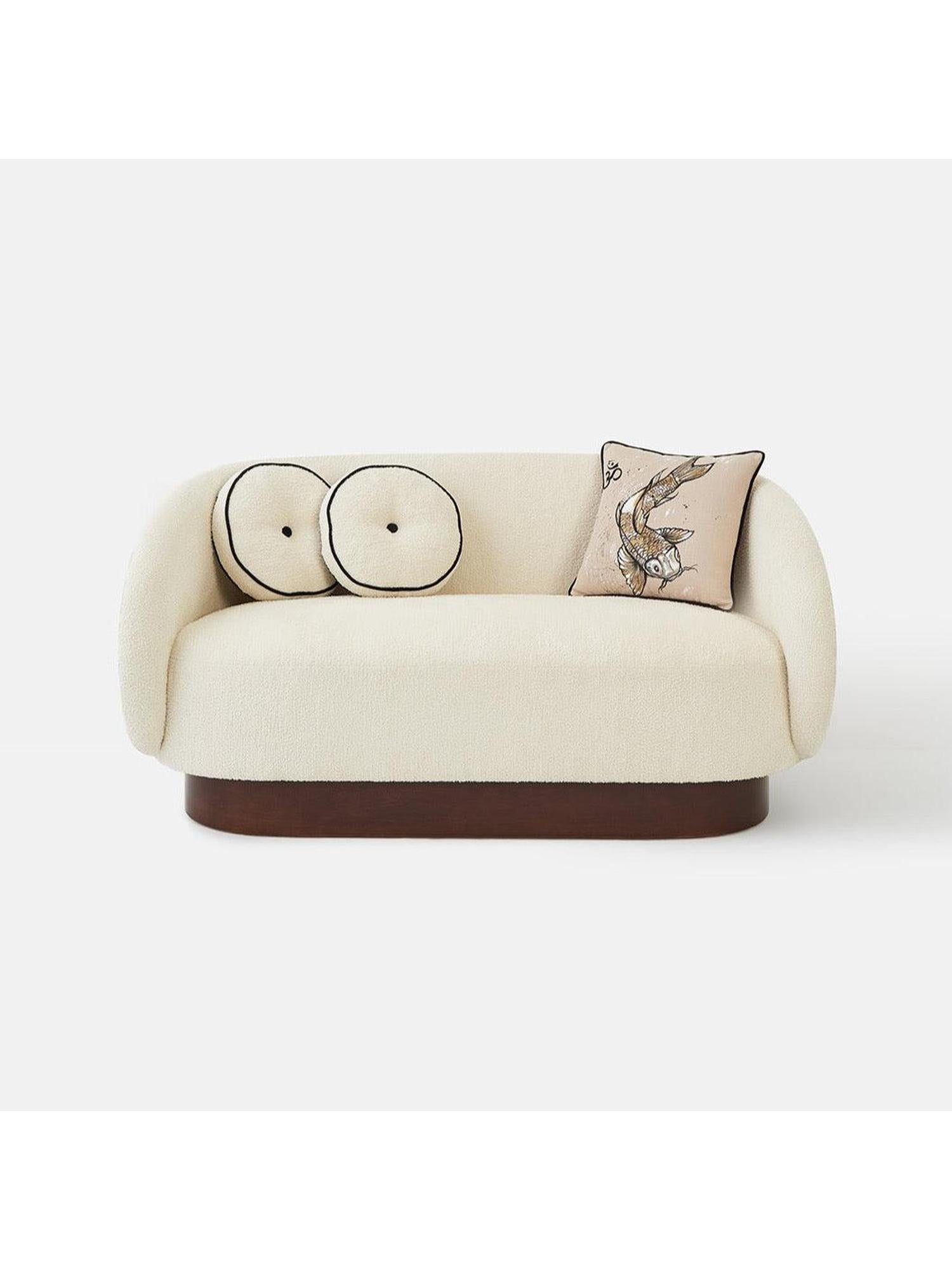 Cozy El Oyması Detaylı Bej Kanepe