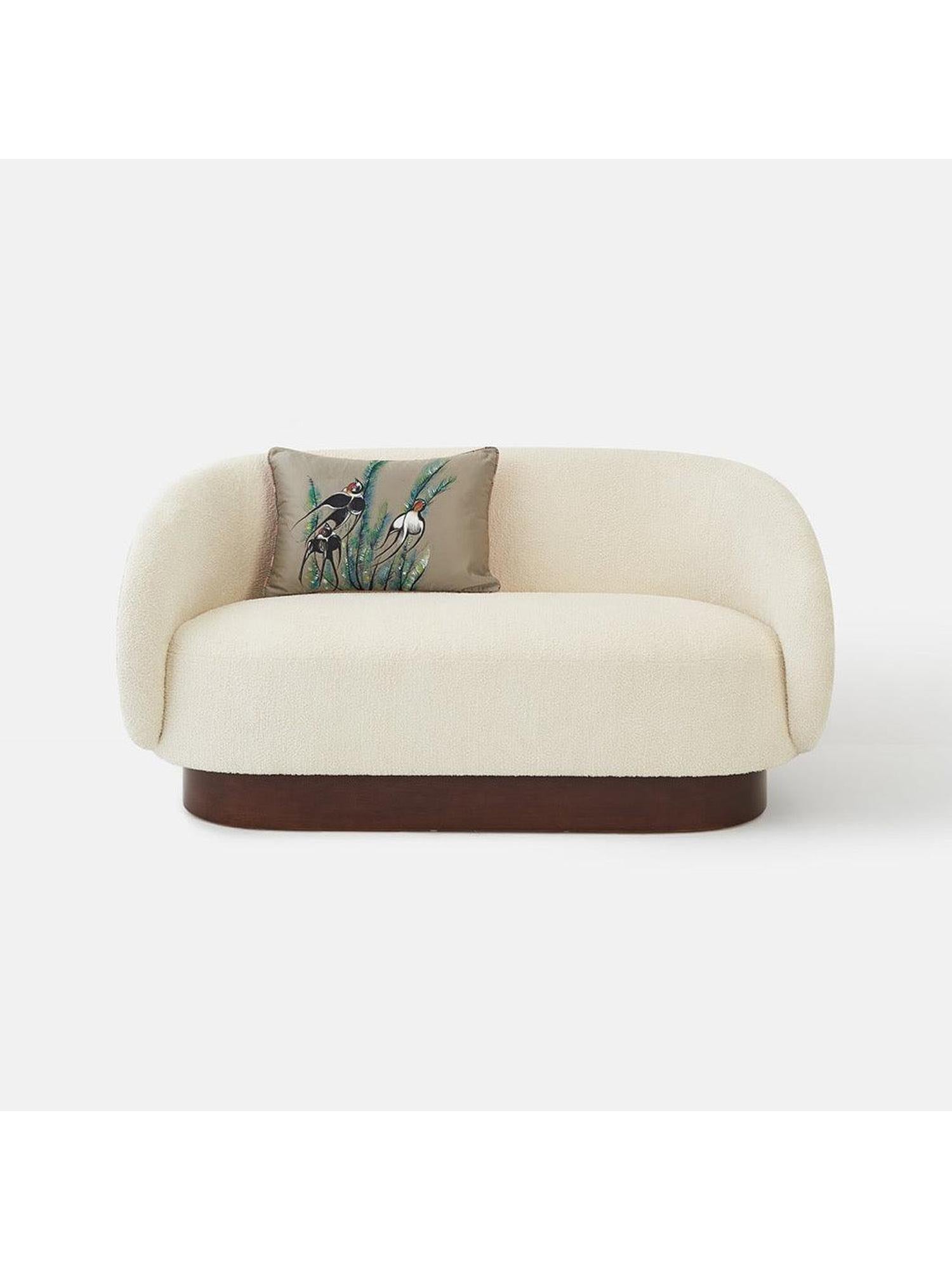 Cozy El Oyması Detaylı Bej Kanepe