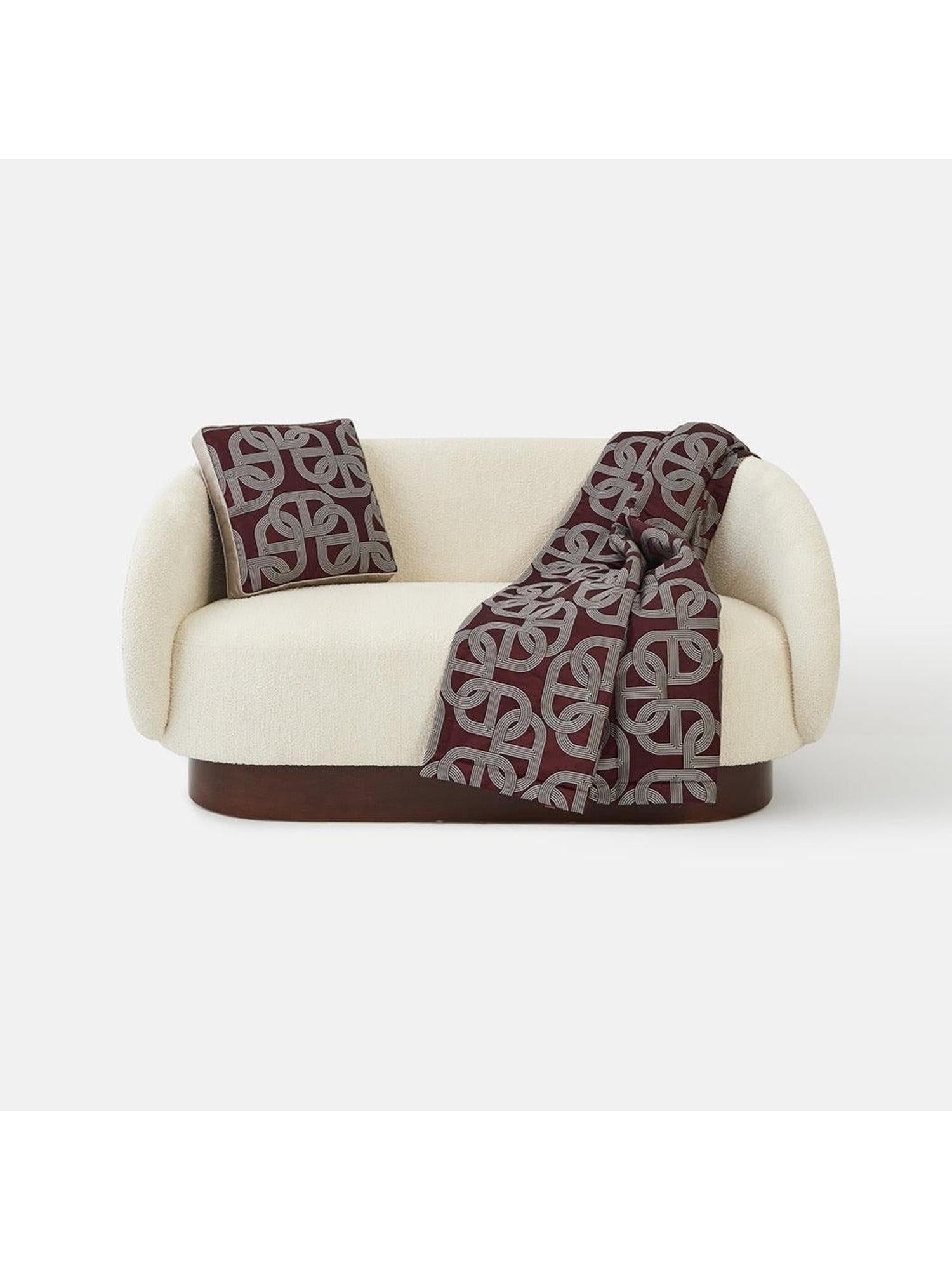 Cozy El Oyması Detaylı Bej Kanepe