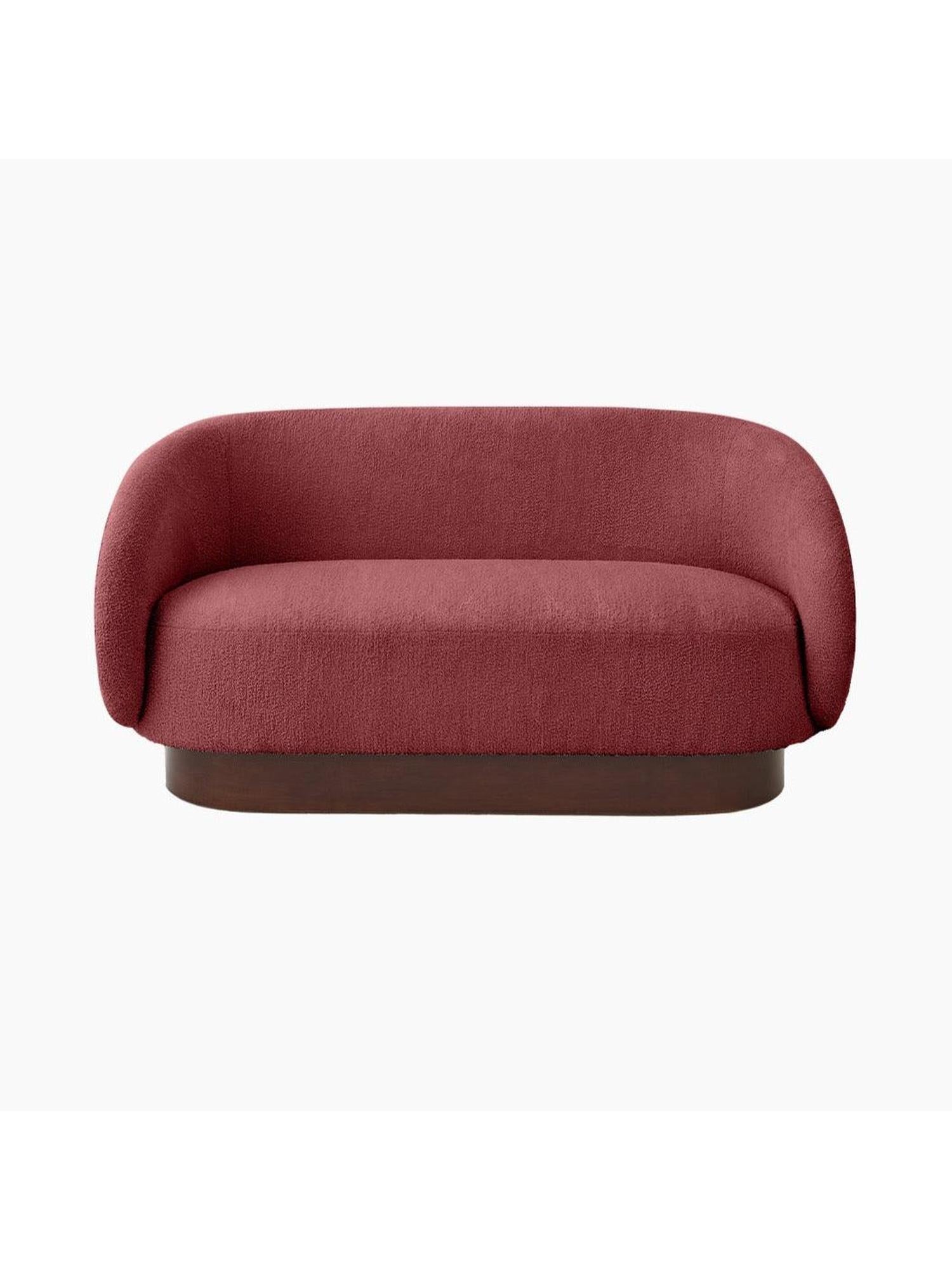 Cozy El Oyması Detaylı Bordo Meşe Kanepe