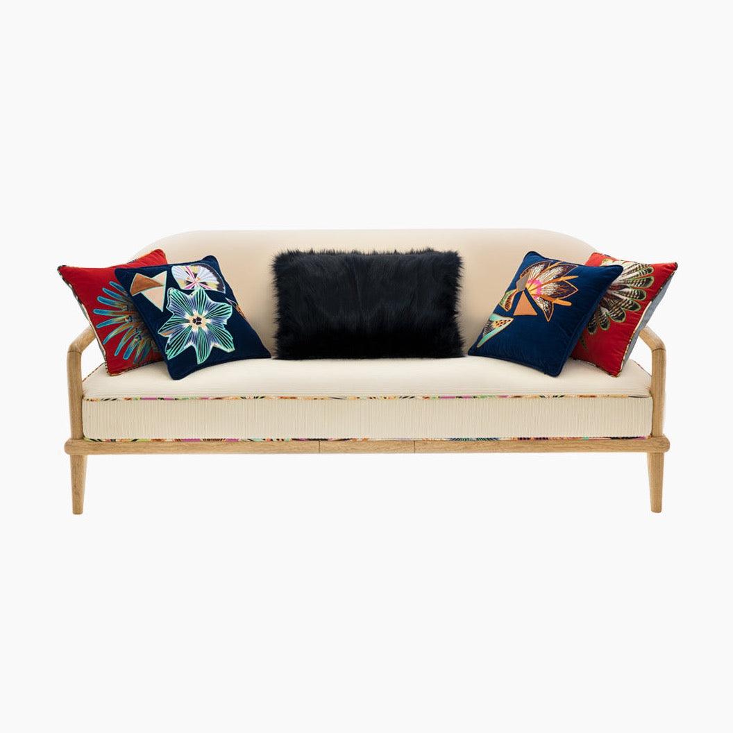 Sofa Corduroy Masif Ahşap Kanepe