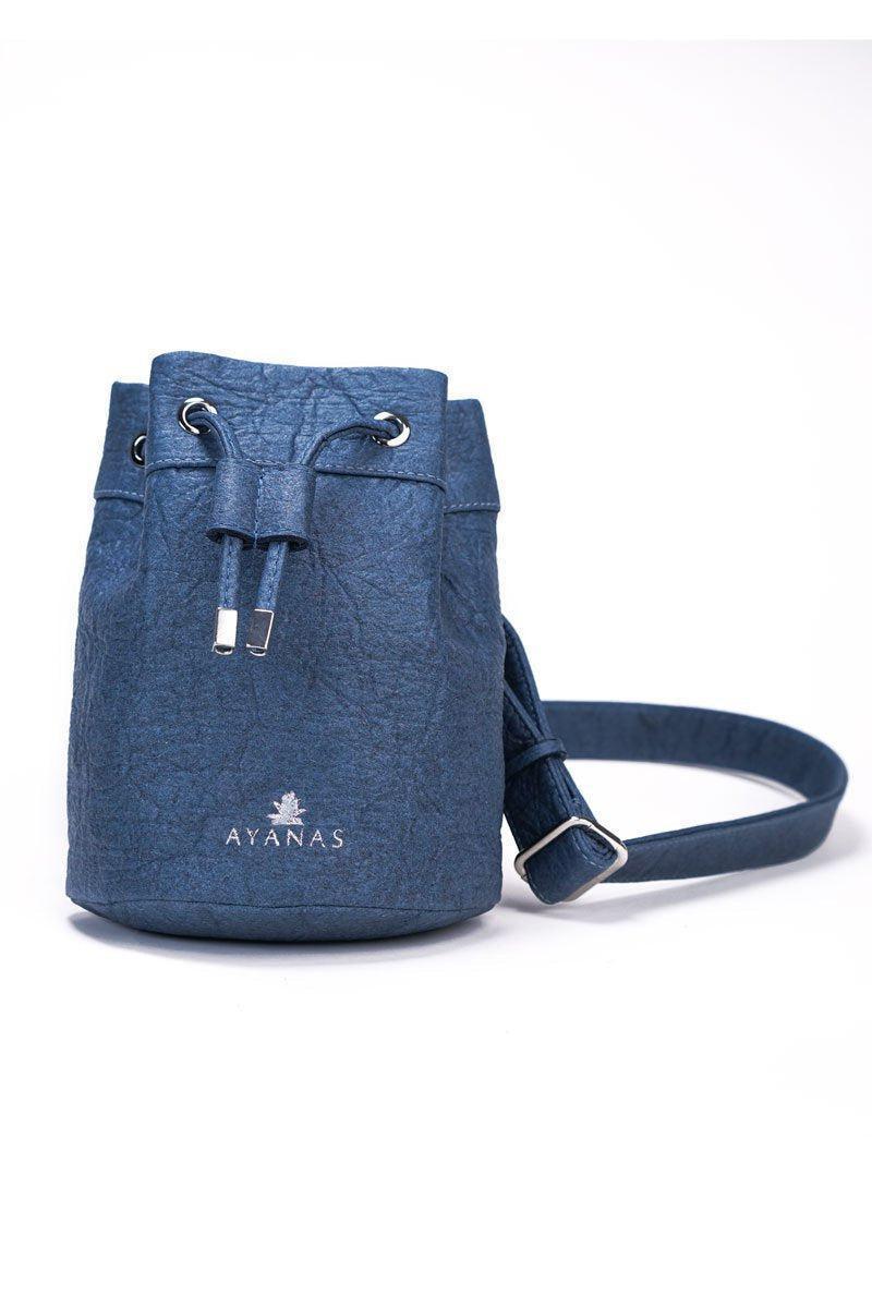 Ayanas - Ela Bucket Bel Çantası - Piñatex® Washed Indigo - Bel Çantası