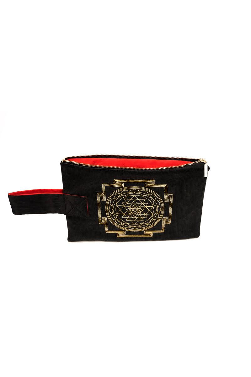 Ayanas - Sri Yantra Clutch Çanta - Obsidian - Clutch