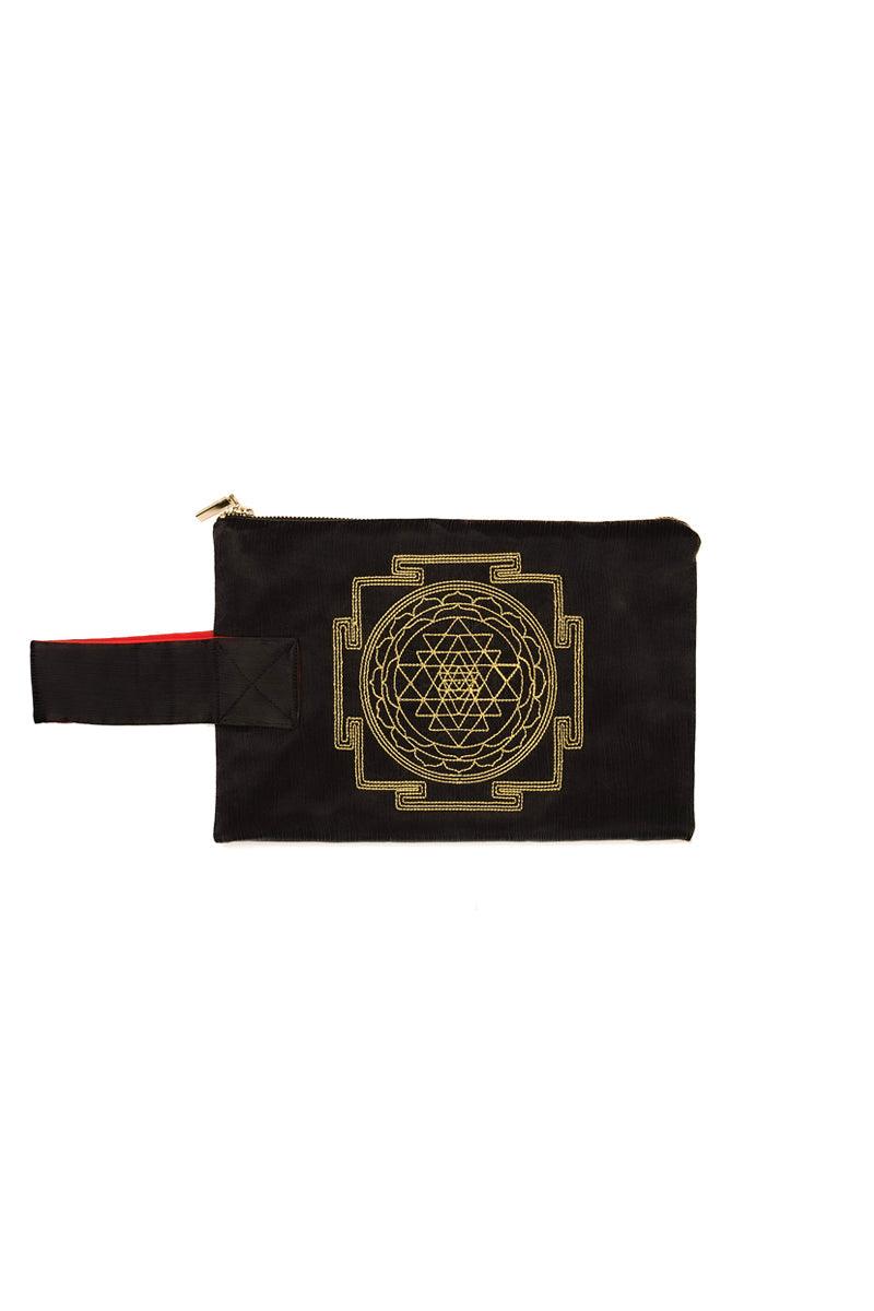 Ayanas - Sri Yantra Clutch Çanta - Obsidian - Clutch