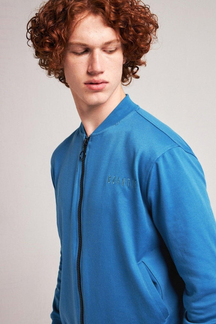 B3ANTLP - Luca Unisex Mavi Bomber Ceket - Ceket