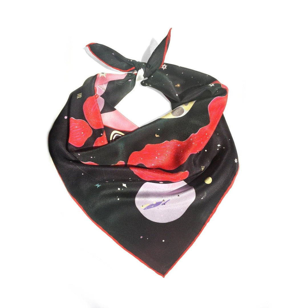 Be Mine Design - Zodyak Hikayeleri Kırmızı İpek Bandana - Bandana