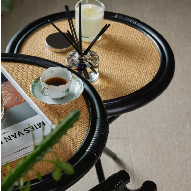 BEE INTERIORS - Circle Rattan Sehpa - Sehpa