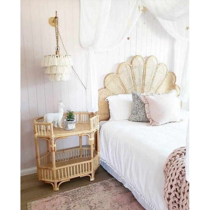 Hasırlı Daisy Rattan Yatak Başı