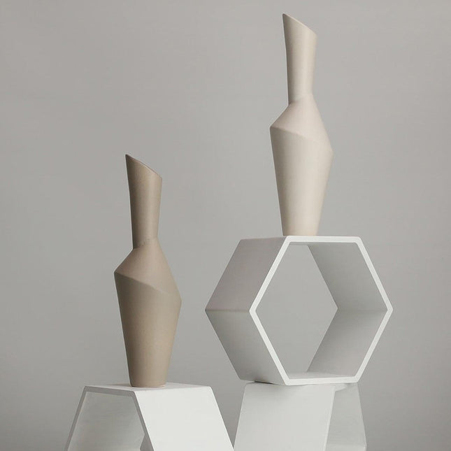 Beige & Stone - Liena Vazo (Beyaz) - Vazo
