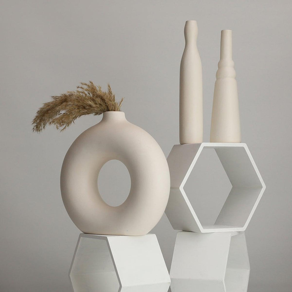 Beige & Stone - Morandi 2'li Set - Vazo